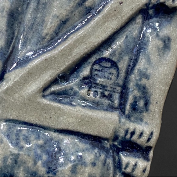 Vintage 1993 ROWE Pottery Salt Glazed Toy Soldier Christmas Tree Ornament - Picture 9 of 9